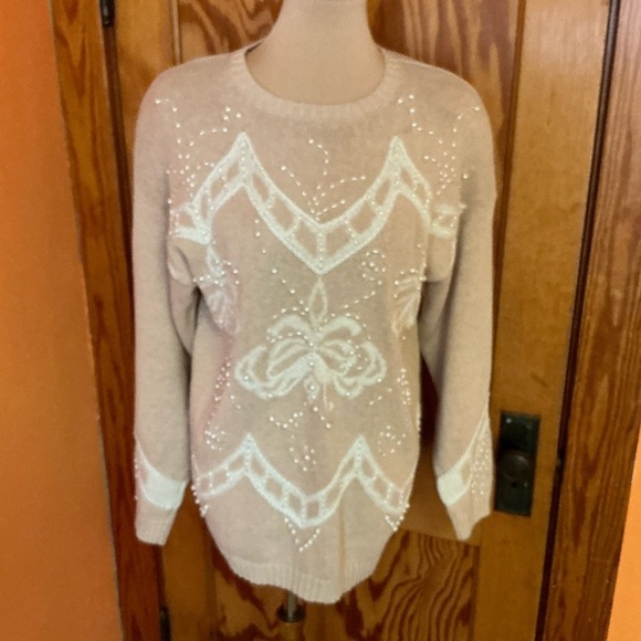 Vintage 90s beaded sweater - Picture 4 of 9